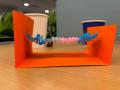 Wave demo made of straws, wire, and construction paper!